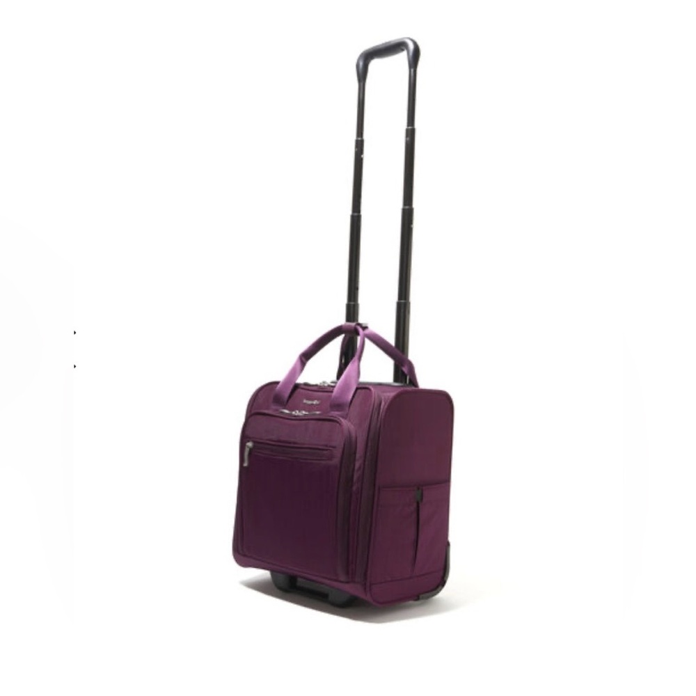 Baggallini 2Wheeled Under Seater Purple Wheeled Tote Bag-NWT - Picture 2 of 7